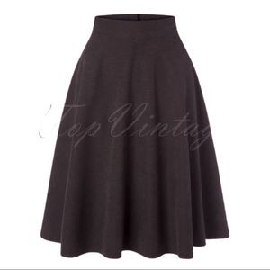 Banned Retro 50s Sally Swing Skirt in Grey